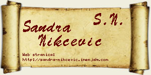 Sandra Nikčević vizit kartica